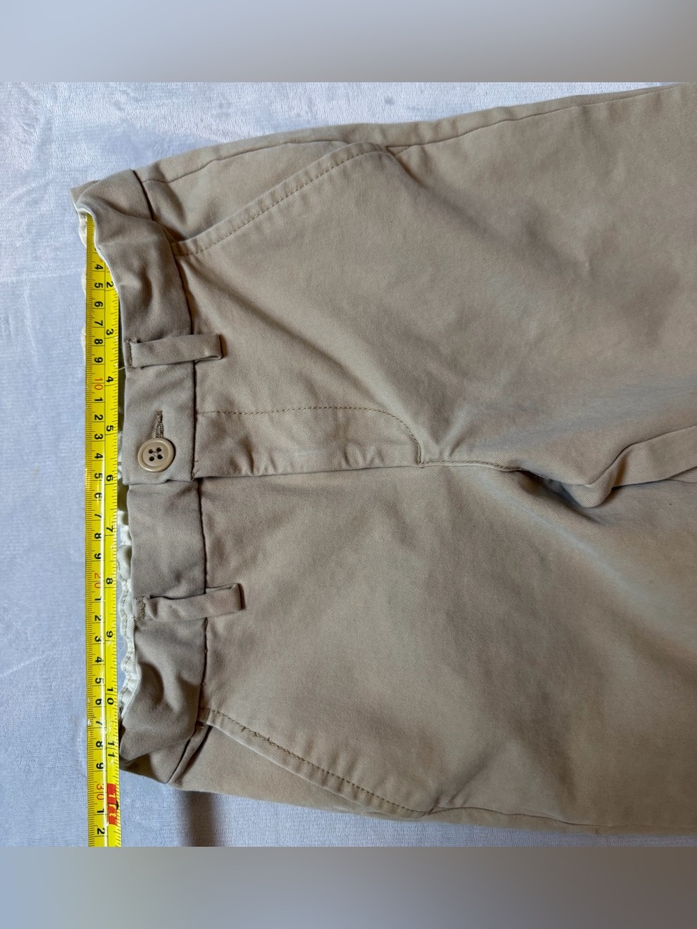GAP Kids Boy Slim Sz 18 Adjustable Waist Classic Chino Pants Khaki - Picture 9 of 12